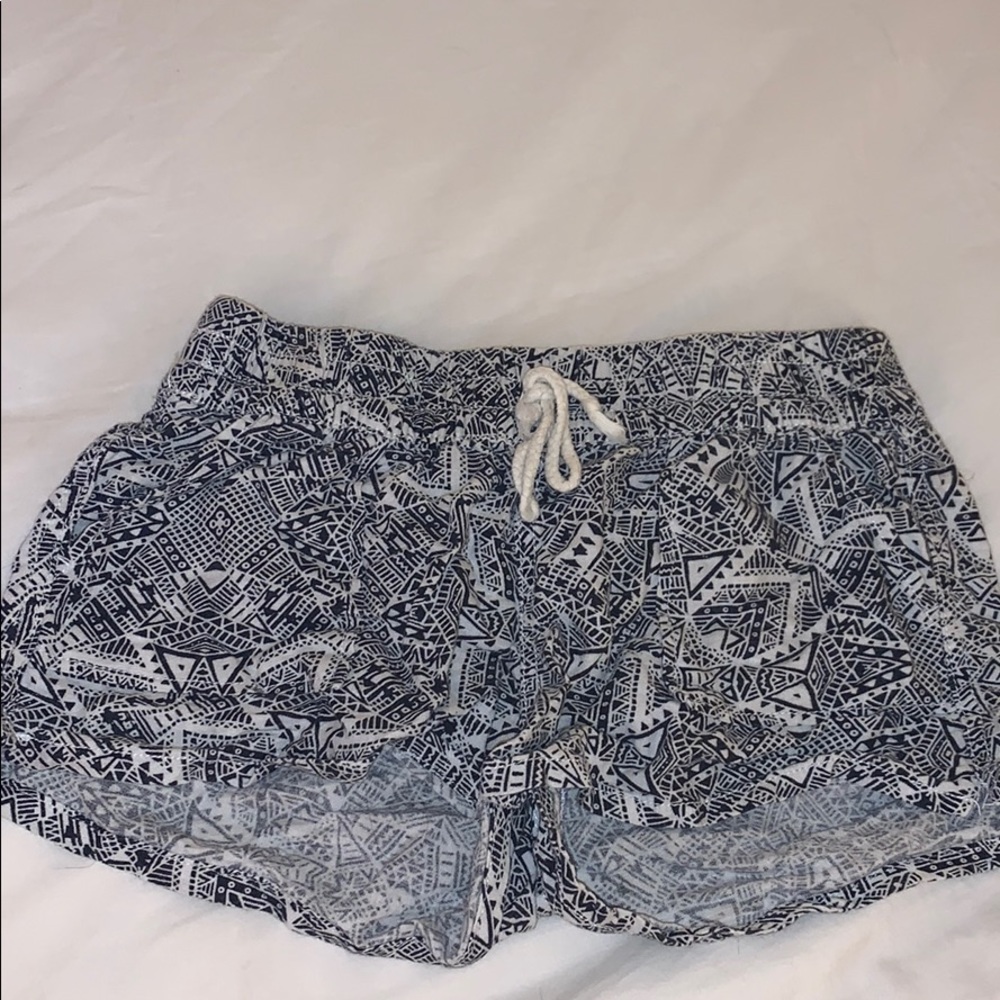 Black and White Patterned Shorts